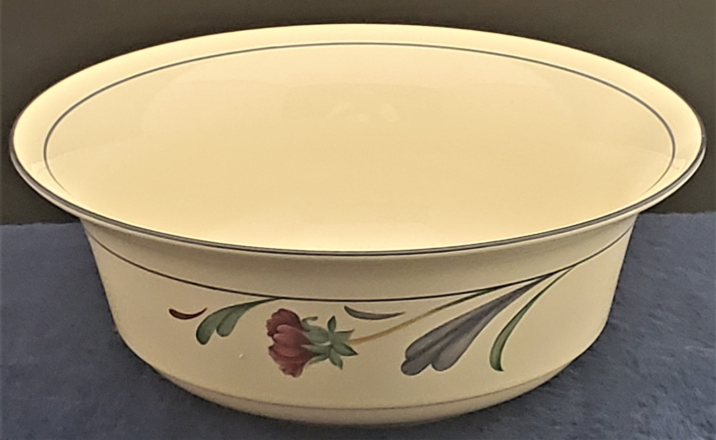 Lenox Poppies on Blue 8" Round Vegetable Bowl