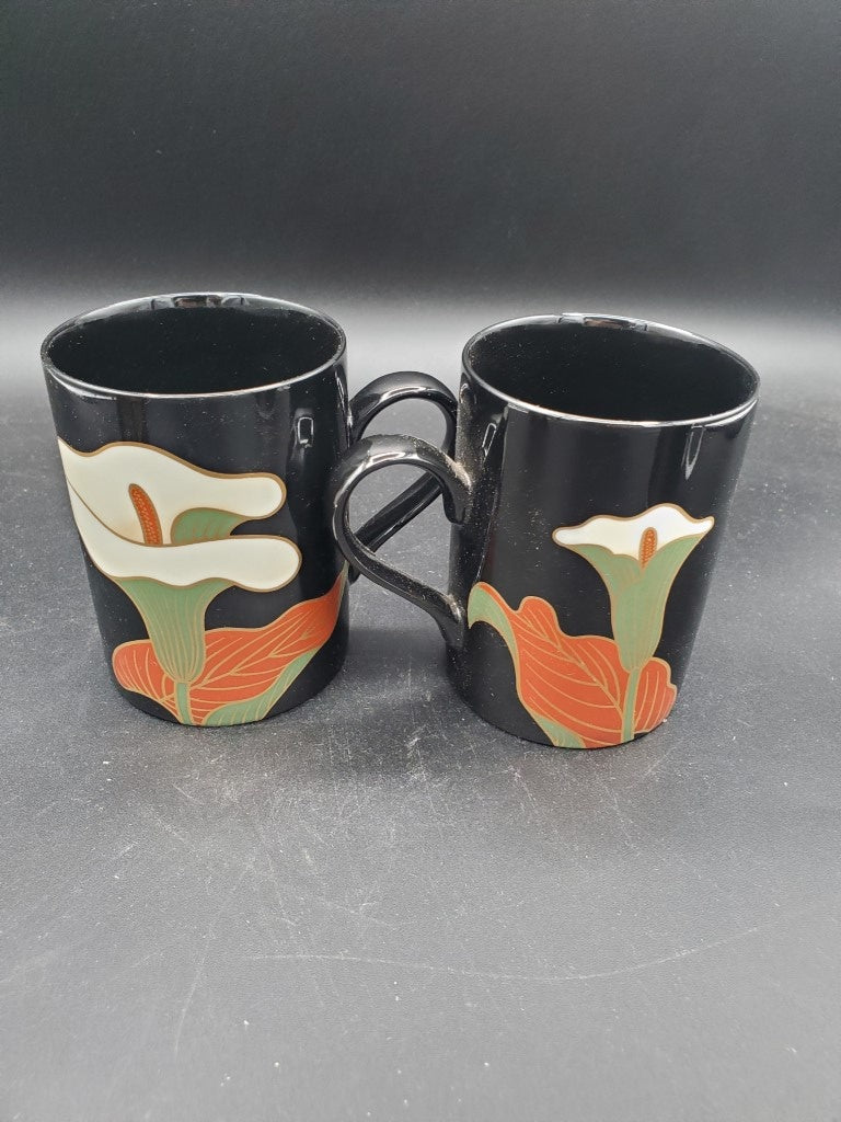 Fitz & Floyd Assorted Lot of Four Decorative Mugs LK