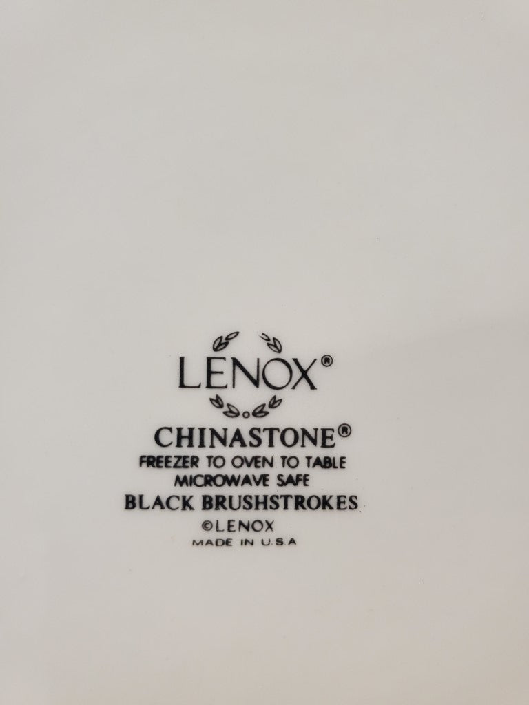 Set of 3 Lenox Black Brushstrokes Salad Plates LK