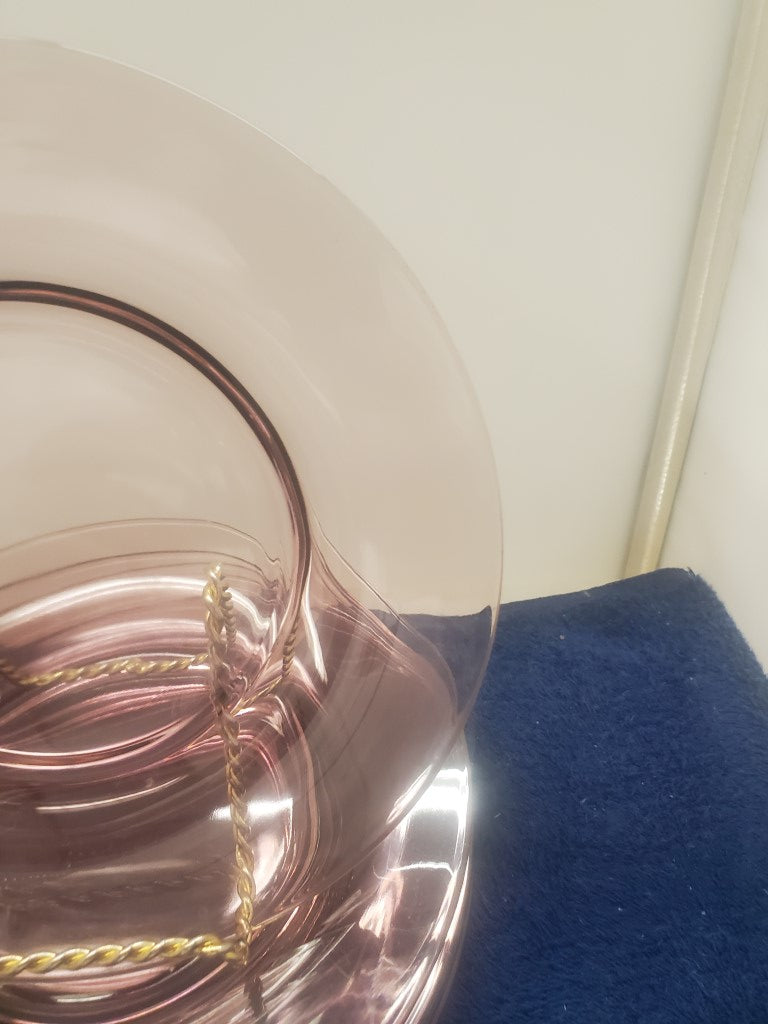 Set of 6 Depression Glass Fairfax Orchid (Purple) Salad Plates SASE102225