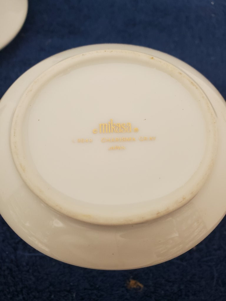 Mikasa Charisma Gray Sugar Bowl with Lid LK