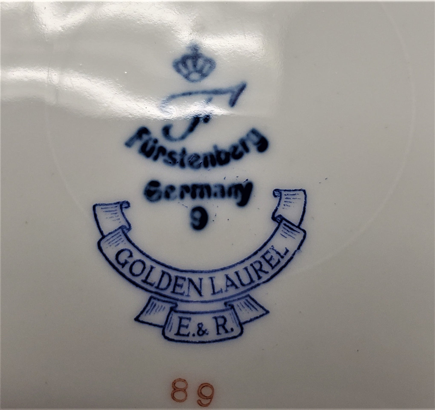 Furstenberg Golden Laurel Oval Vegetable Bowl