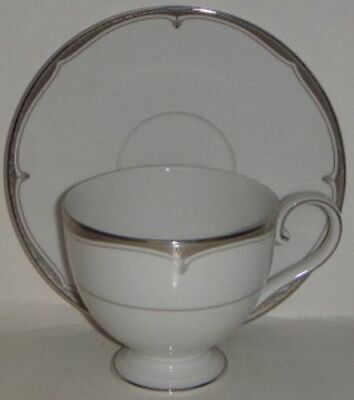 Nikko Scalloped Platinum Cup & Saucer
