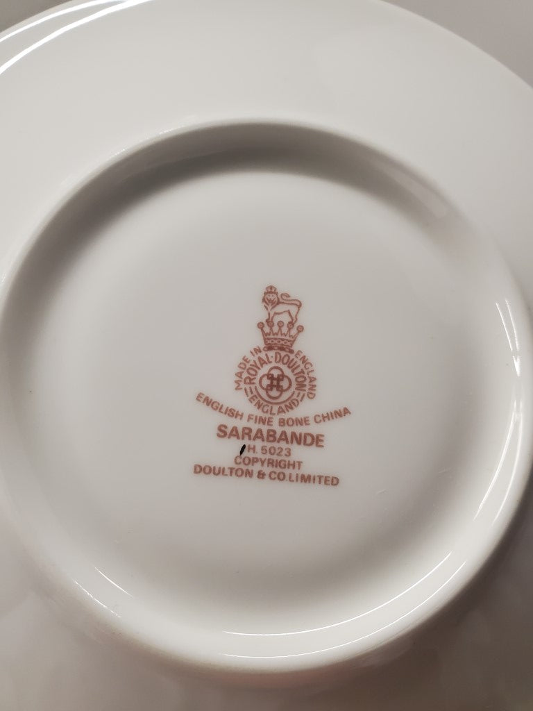 Set of 4 Royal Doulton Sarabande Cup & Saucer Sets LK