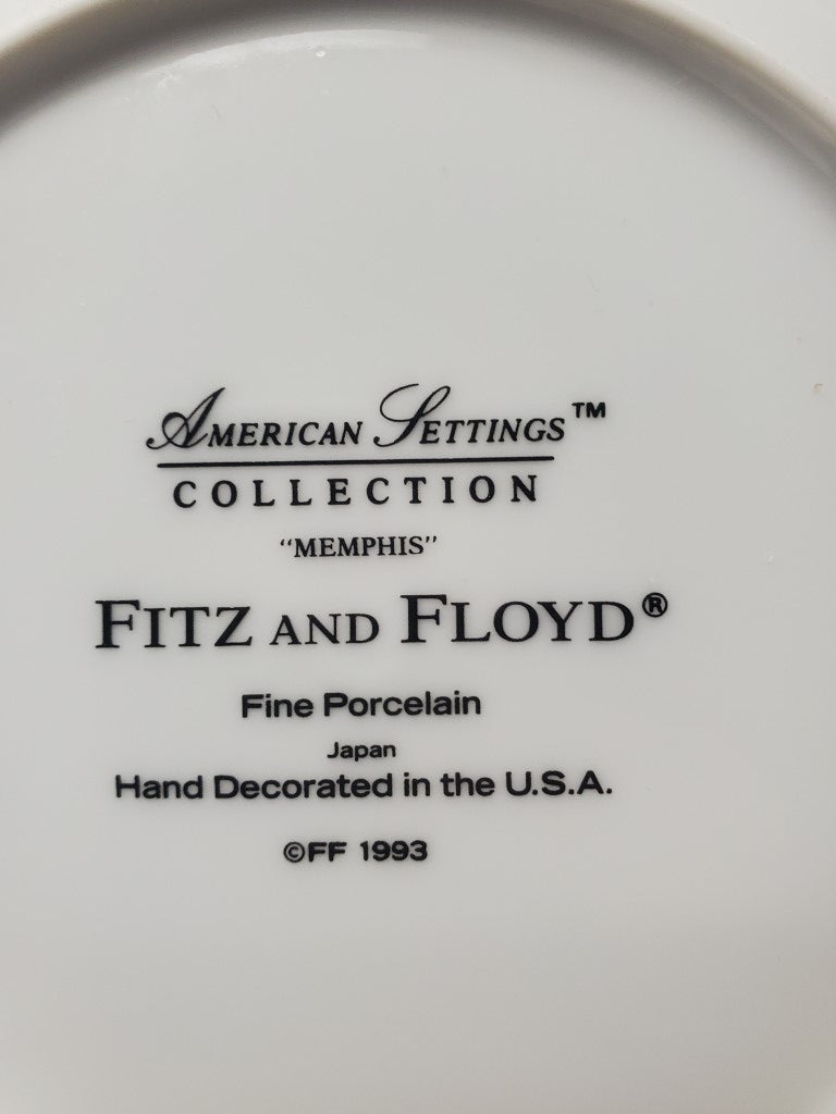Fitz & Floyd Memphis Assorted Lot - Salad Plate, Bread Plate, Cup, Saucer LK