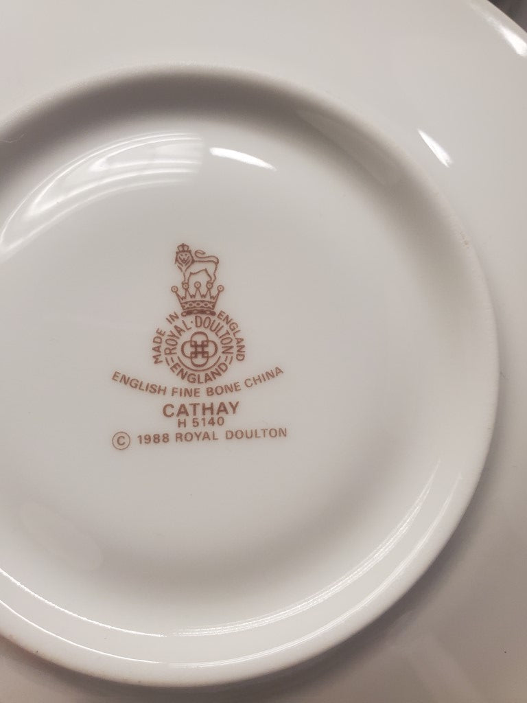 Set of 3 Royal Doulton Cathay Cup & Saucer Sets