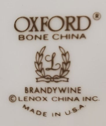 Set of 6 Oxford Brandywine Dinner Plates LK