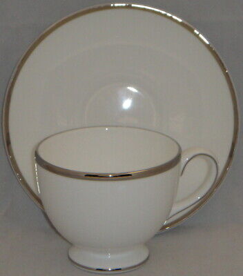 Set of 4 Wedgwood Sterling Cup & Saucer Sets (Footed)