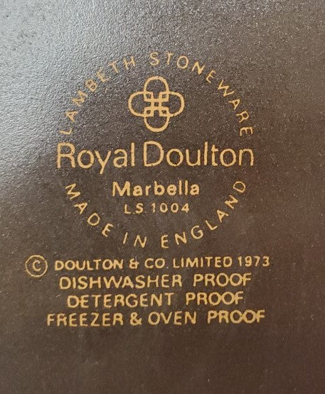 Set of 4 Royal Doulton Marbella Cup & Saucer Sets LK