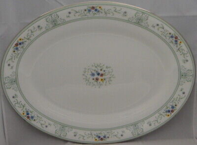 Wedgwood Agincourt Green Oval Serving Platter 15 1/4"