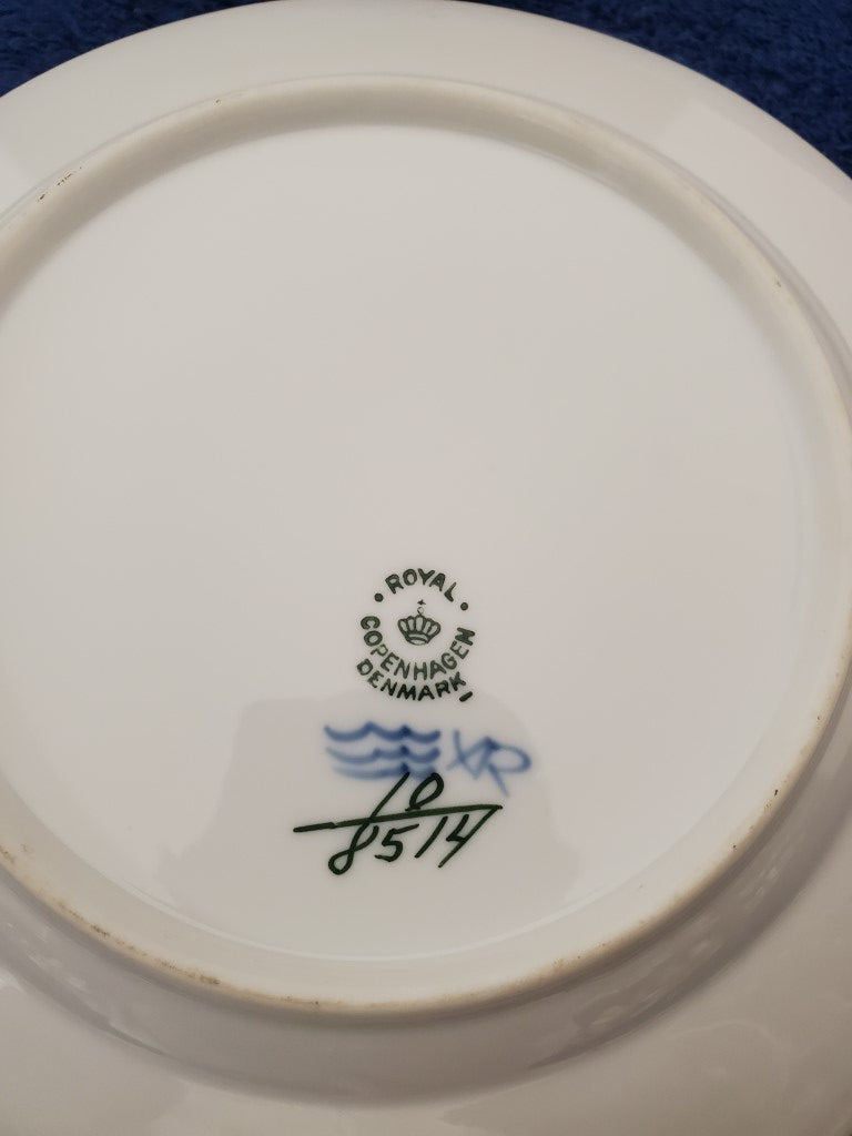 Set of 3 Royal Copenhagen Blue Flowers Salad Plates (8514)