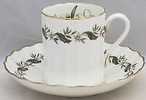 Royal Worcester Engadine (No Inner Verge) Flat Demitasse Cup & Saucer Set