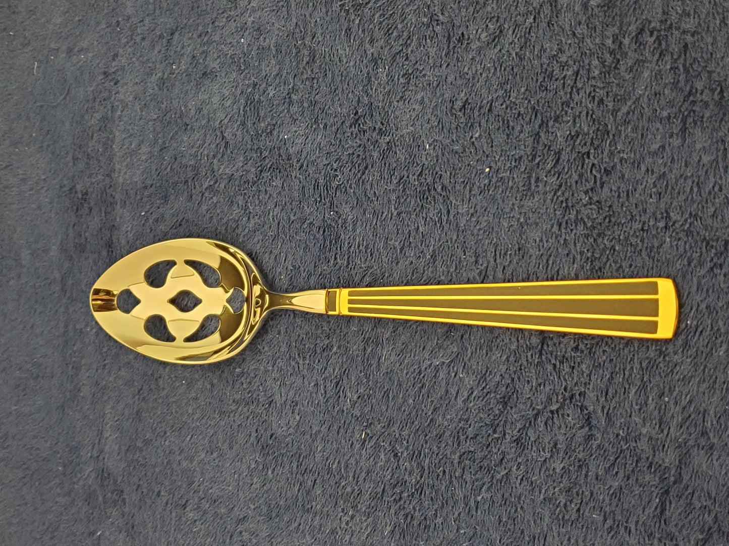 Kirk Steiff Cloisonne Embassy Pierced Serving Spoon