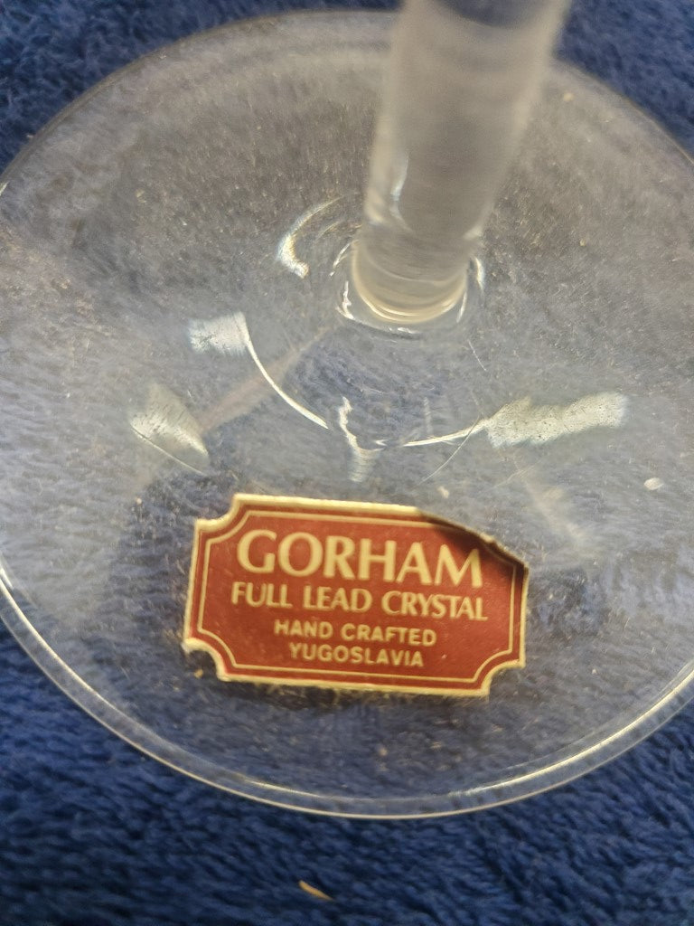 Set of 7 Gorham Acacia Water Goblets LK