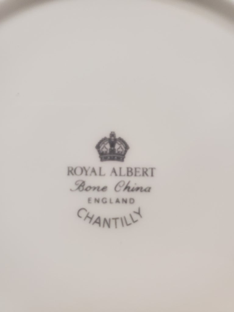 Set of 4 Royal Albert Chantilly Platinum Bread & Butter Plates LK