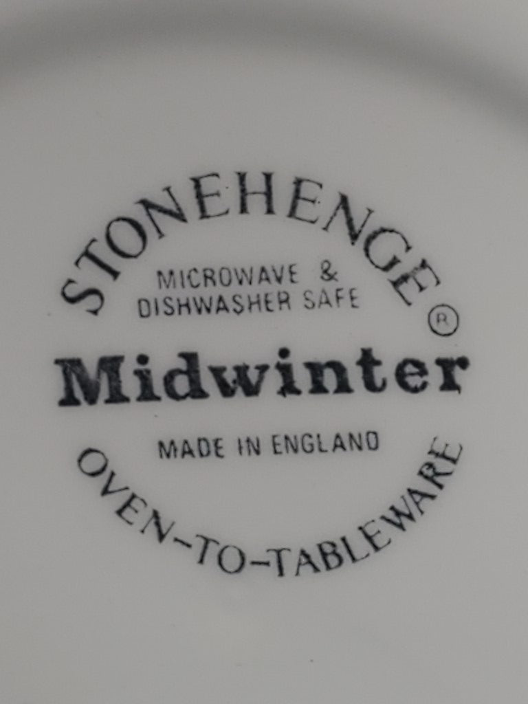 Set of 3 W R Midwinter Stonehenge White Dinner Plates LK