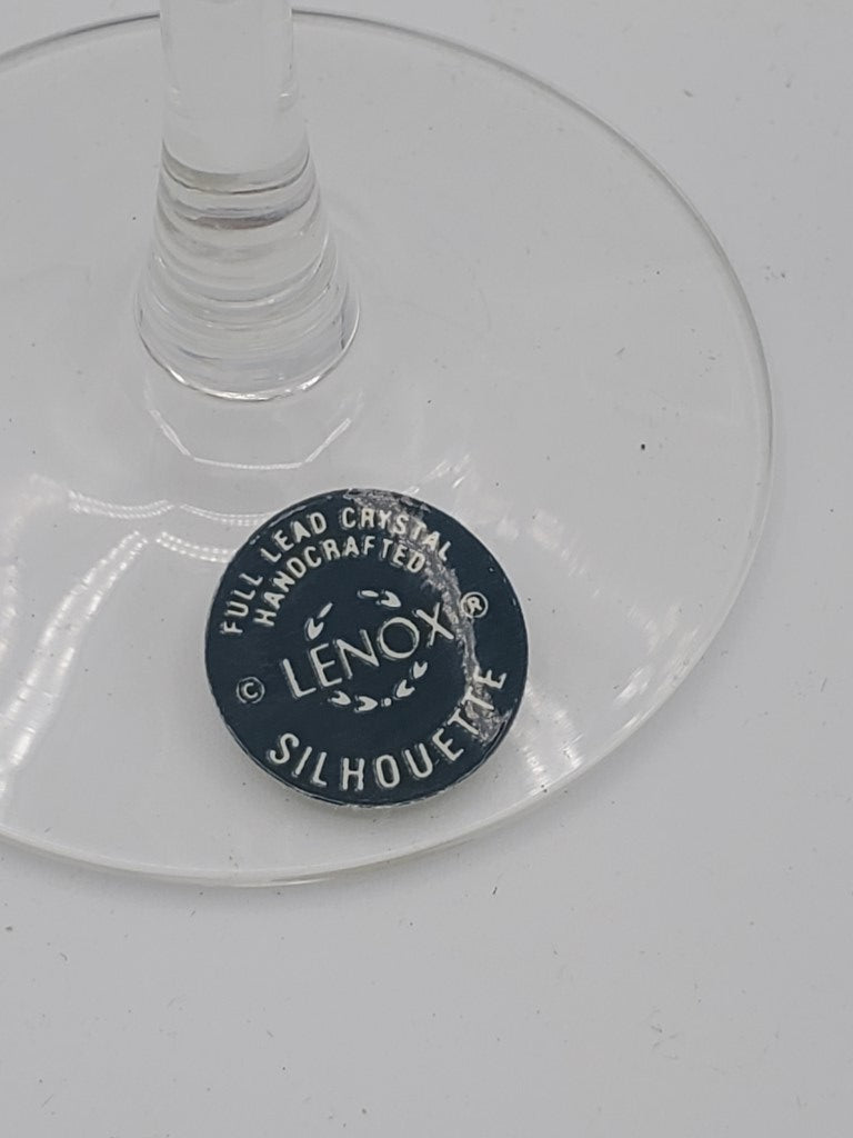 Set of 2 Lenox Silhouette Platinum Water Goblets LK