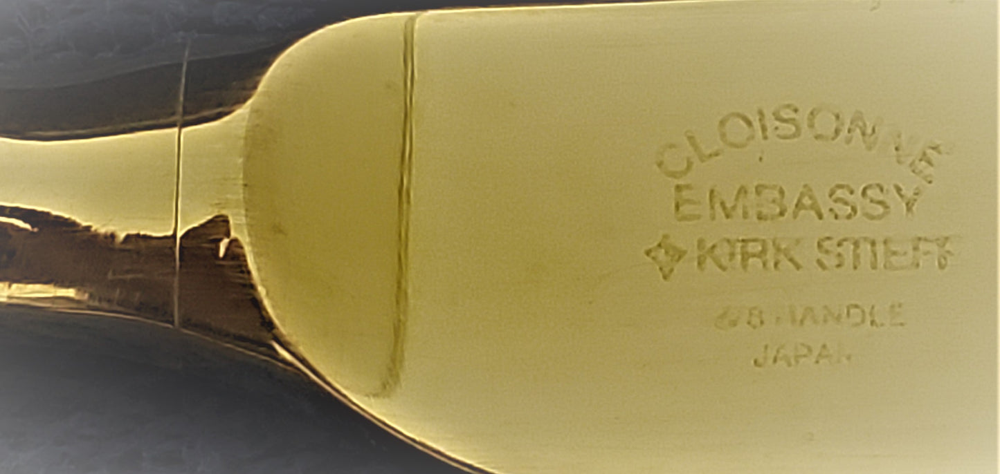 Set of 6 Kirk Steiff Cloisonne Embassy Modern Hollow Knife