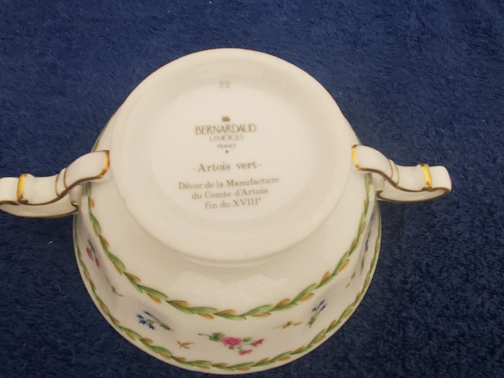 Bernardaud Artois Vert Cream Soup Cup