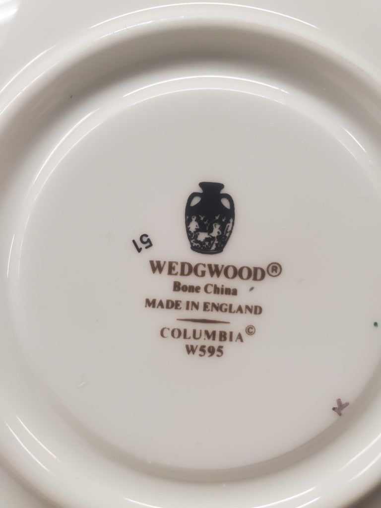 Set of 5 Wedgwood Columbia W595 Cream Soup Cup & Saucers LK