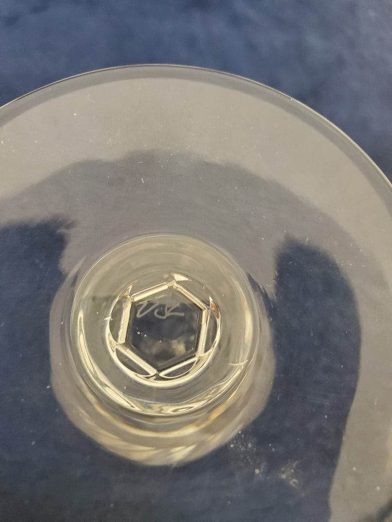 Set of 5 Val St. Lambert Gevaert Arlene Wine Goblets