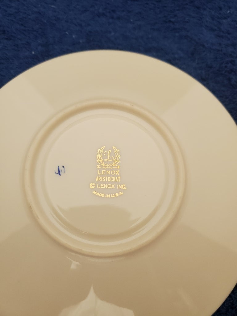 Set of 6 Lenox Aristocrat Saucers