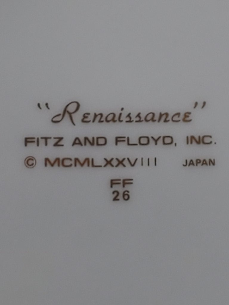 Set of 7 Fitz & Floyd Renaissance Cerulean Blue (Japan) Bread & Butter Plates LK