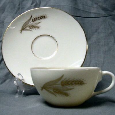 Set of 5 Lenox Wheat R442 Cup & Saucer Sets