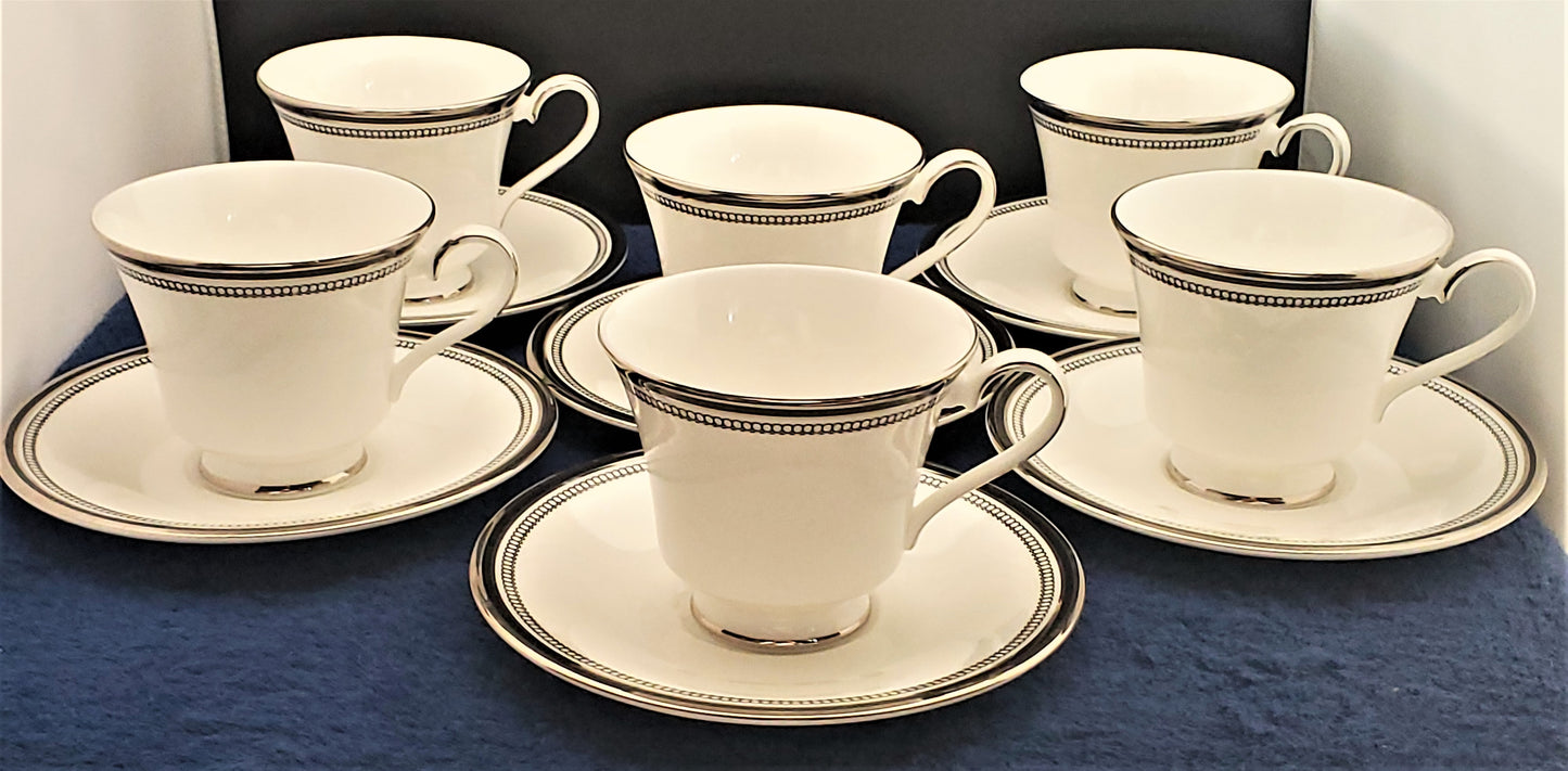 Set of 6 Royal Doulton Sarabande Cup & Saucer Sets
