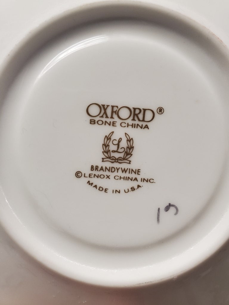 Set of 8 Oxford Brandywine Cup & Saucer Sets LK