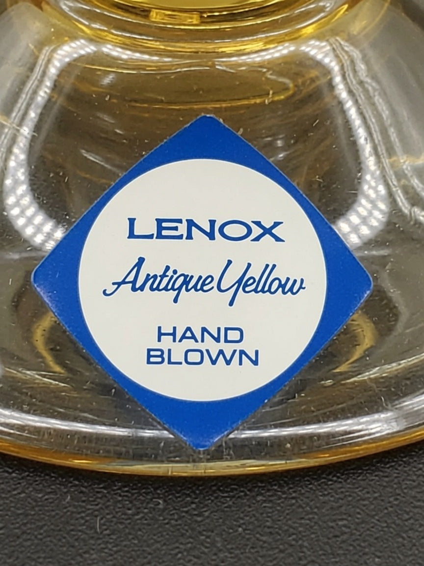 Set of 7 Lenox Crystal Antique Yellow Water Goblets LK