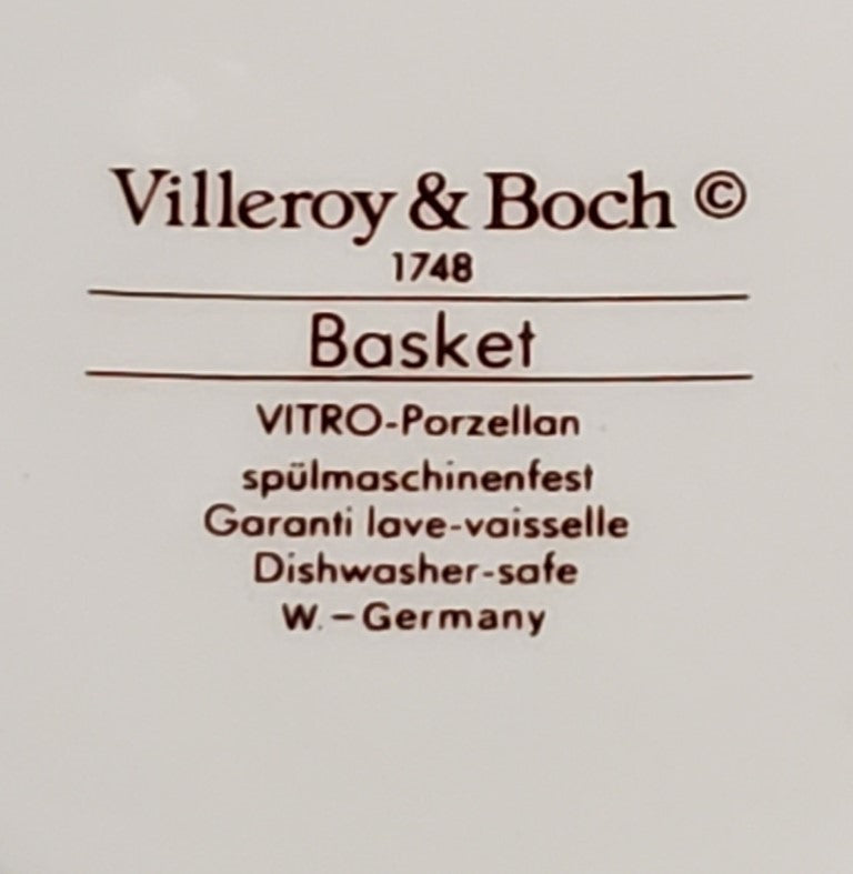 Villeroy & Boch Basket Sugar Bowl WIth Lid
