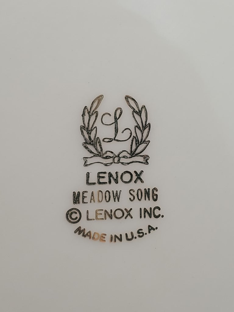 Set of 6 Lenox Meadow Song Dinner Plates LK