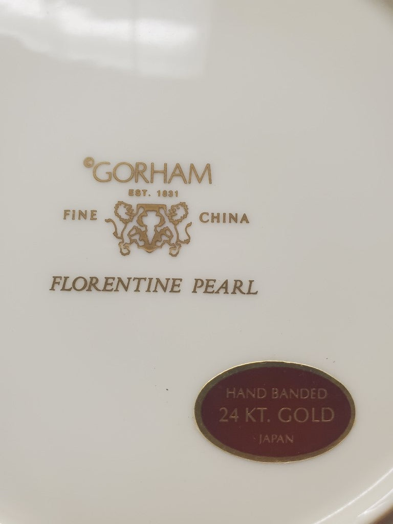 Set of 3 Gorham Florentine Pearl Salad Plates