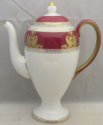 Wedgwood Columbia Powder Ruby (Rim and Center) Coffee Pot & Lid