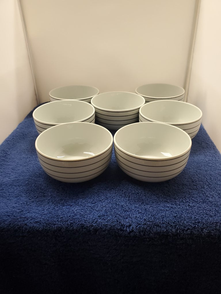 Set of 7 Vista Alegre Block Harmony - Fado Coupe Cereal Bowls LK