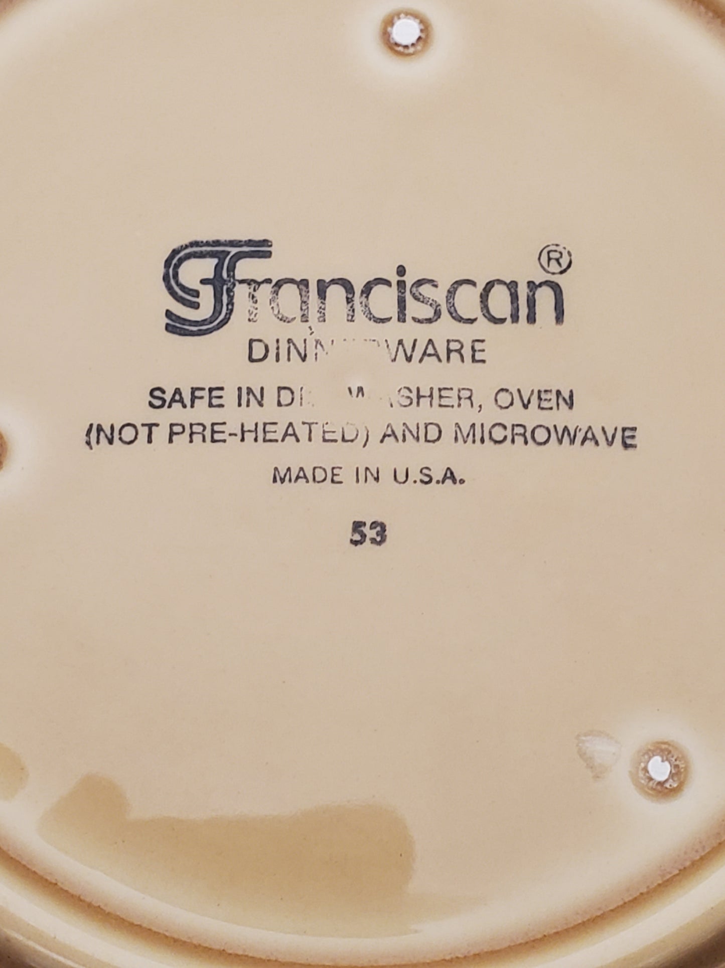 Set of 6 Franciscan Rosette Dinner Plates LK