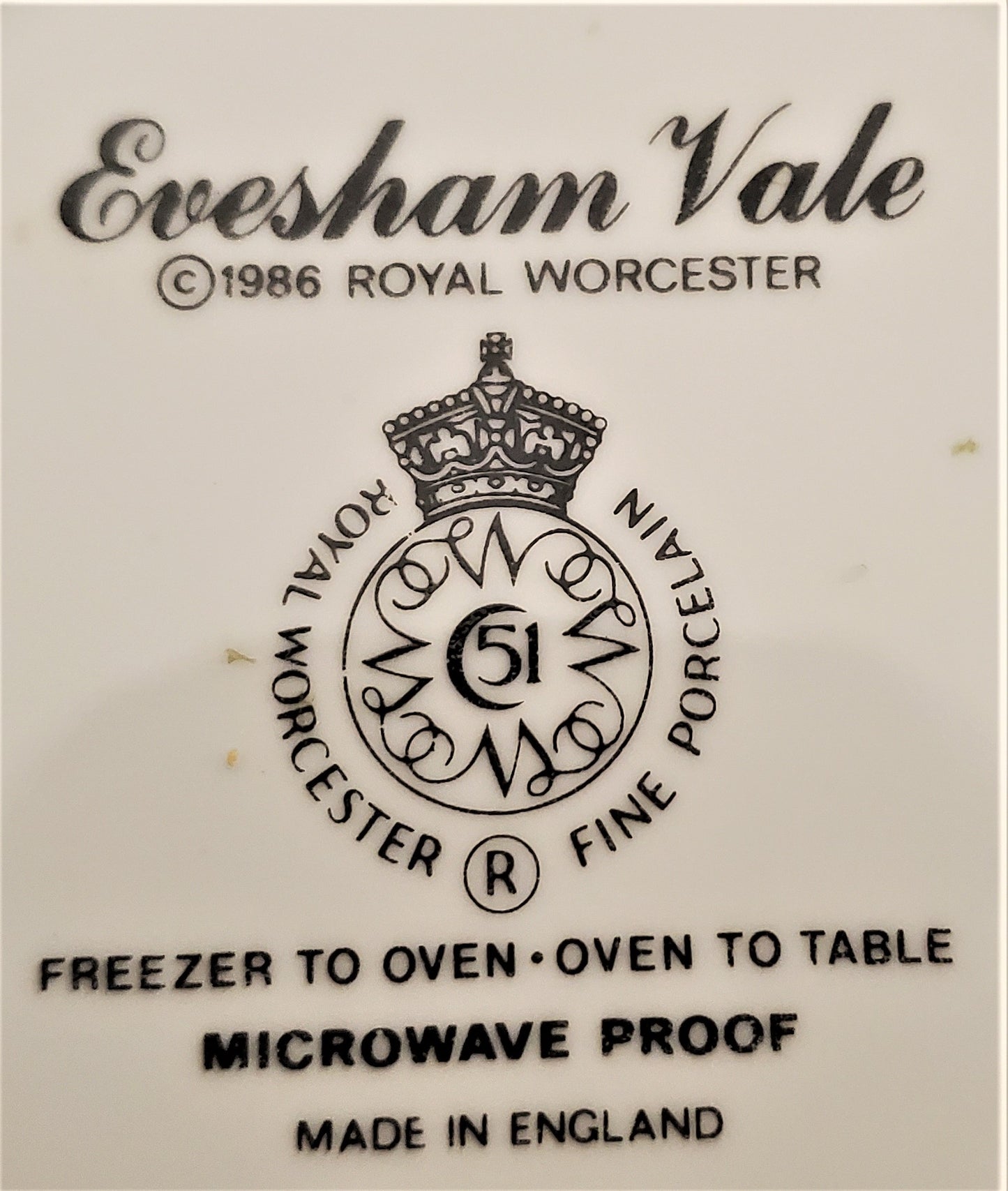 Set of 5 Royal Worcester Evesham Vale Bread & Butter Plates