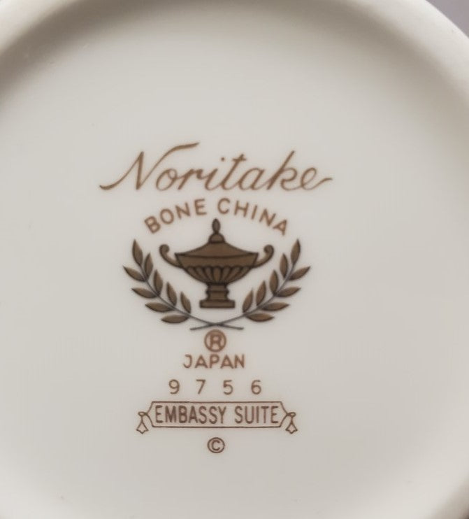 Noritake Embassy Suite Creamer & Sugar Bowl with Lid LK