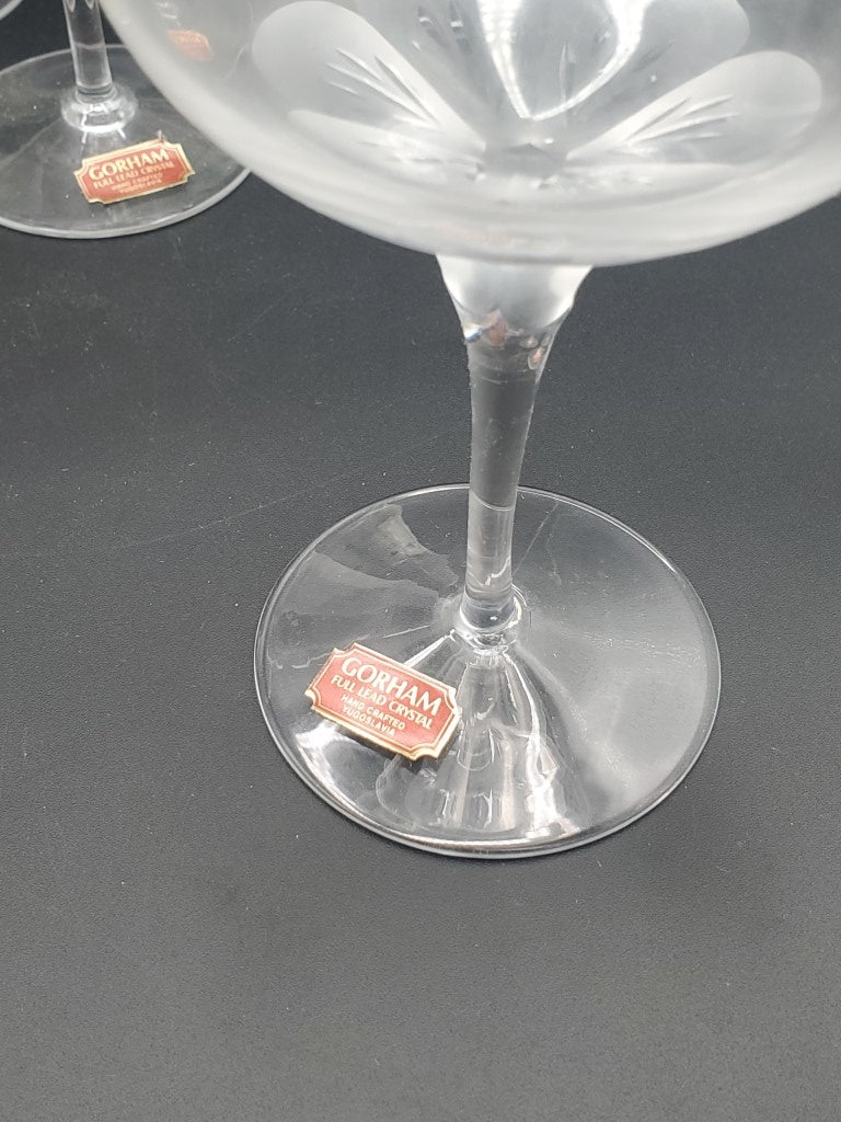 Set of 7 Gorham Acacia Champagne/Tall Sherbet Glasses LK