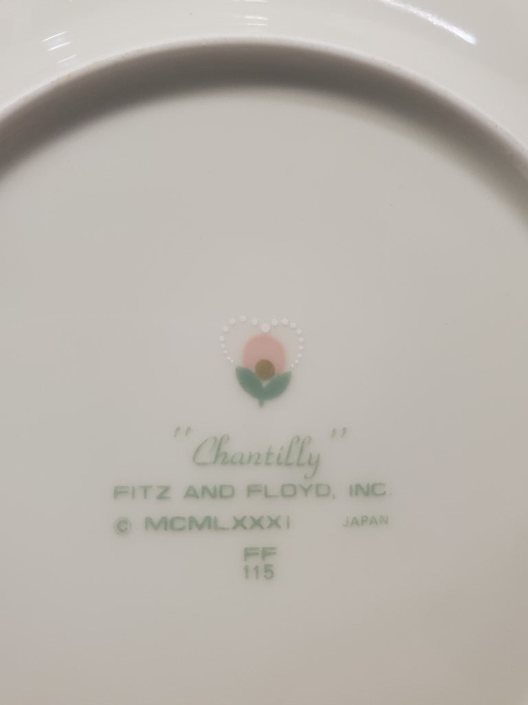 Set of 4 Fitz & Floyd Chantilly Bread & Butter Plates LK