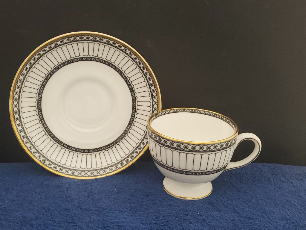 Wedgwood Colonnade Black Cup & Saucer Set
