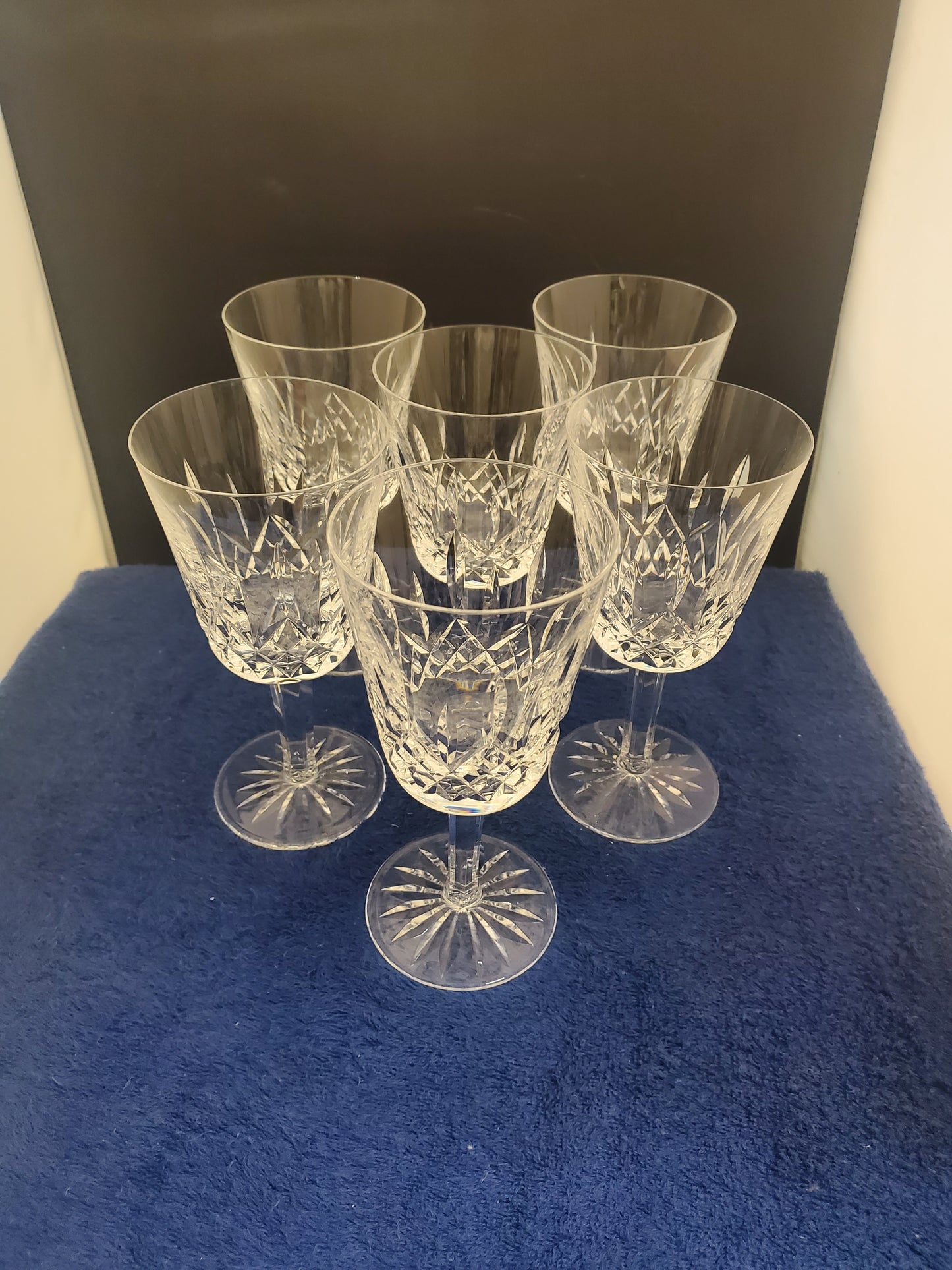Set of 6 Waterford Lismore Claret Wines
