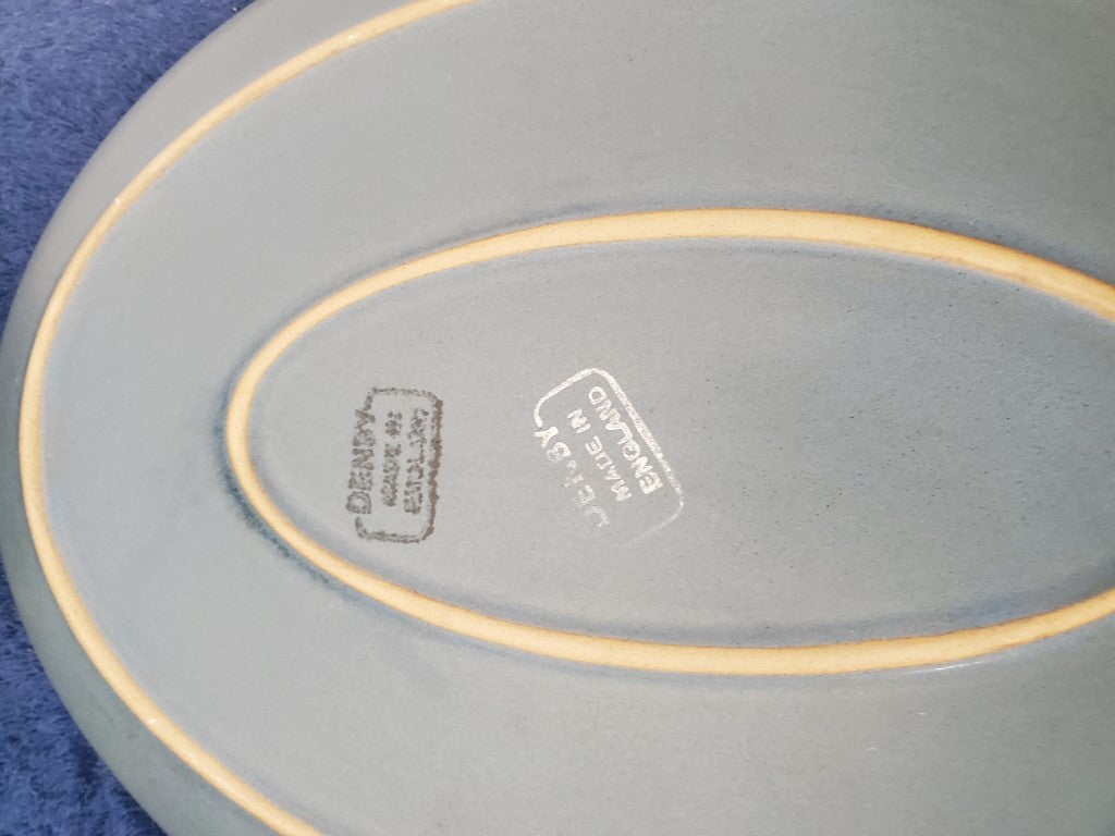 Denby Echo Blue 12" Oval Serving Platter LK