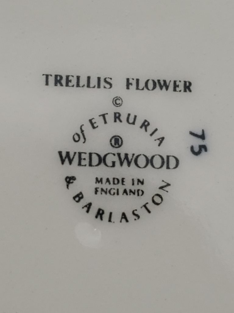 Set of 4 Wedgwood Trellis Flower Cup & Saucer Sets LK