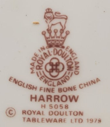 Set of 5 Royal Doulton Harrow Dinner Plates LK