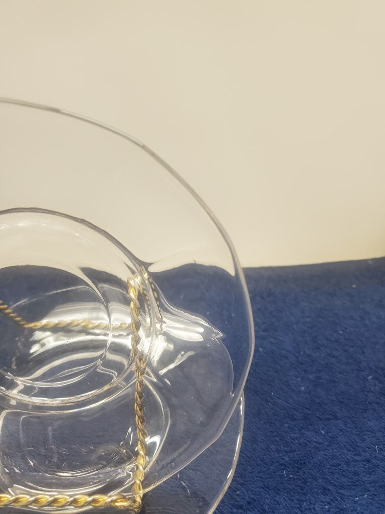 Set of 2 Depression Glass Fairfax Clear Saucers SASE102225