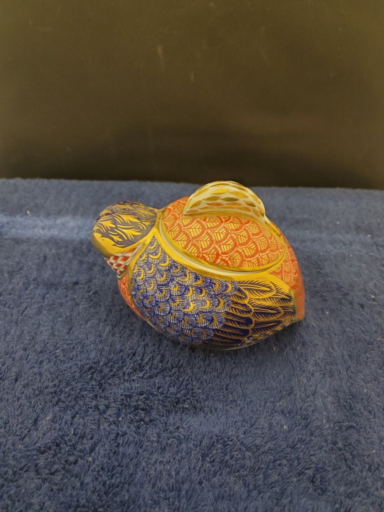 Royal Crown Derby Figurines Quail Sugar Bowl and Lid