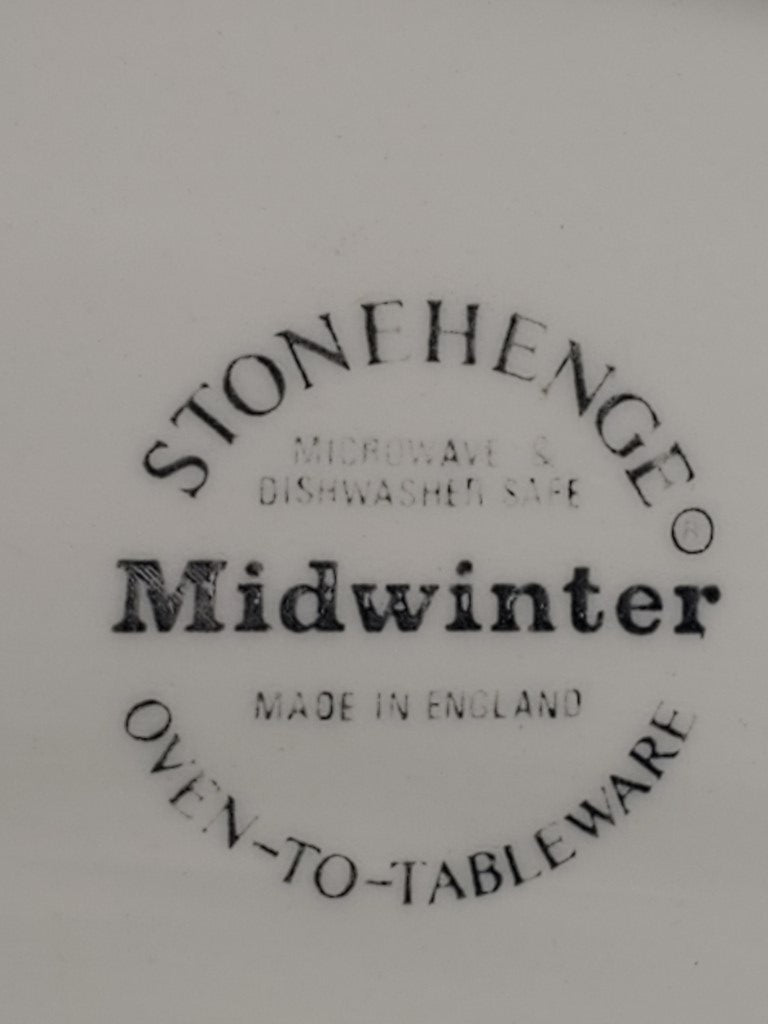 W R Midwinter Stonehenge White 13" Oval Serving Platter LK