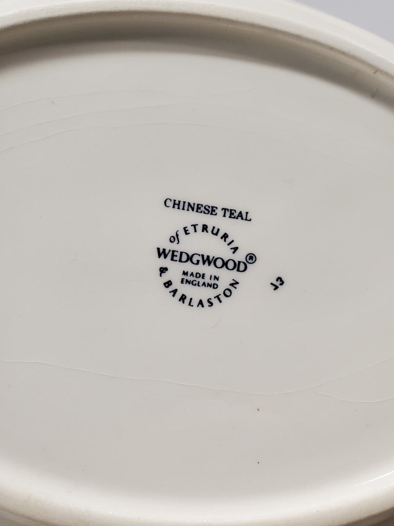 Wedgwood Chinese Teal Oval Vegetable Bowl LK